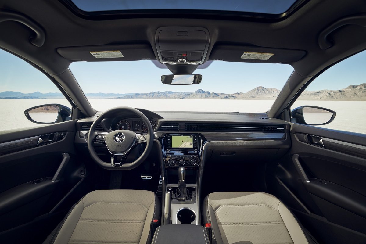 Full interior shot of 2021 Volkswagen Passat front seat