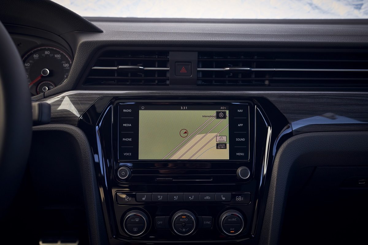 2021 Volkswagen Passat infotainment screen in dash