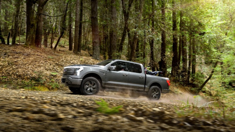 2022 Ford F-150 Lightning Lariat with four-wheel drive