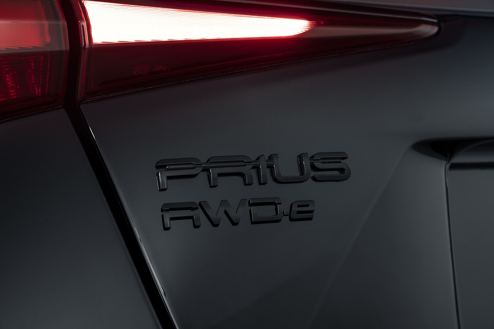 2022 Toyota Prius Nightshade Edition AWD-e badge