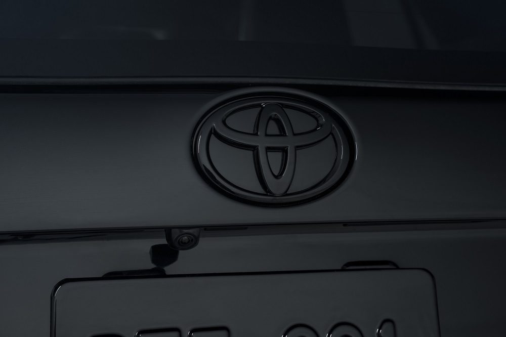 2022 Toyota Prius Nightshade Edition rear emblem