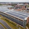 DTE Energy building a 2,159-panel solar array atop the parking garage at the Ford Research & Engineering Center in Dearborn, Michigan