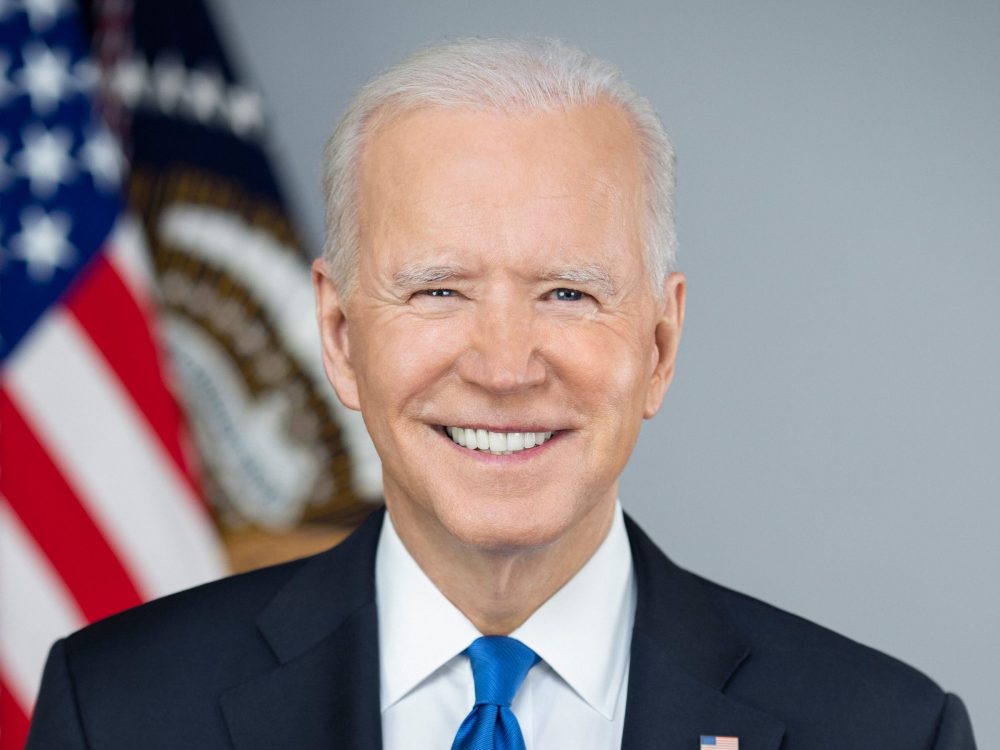 A cropped portrait of 46th President of the United States taken from WhiteHouse.gov