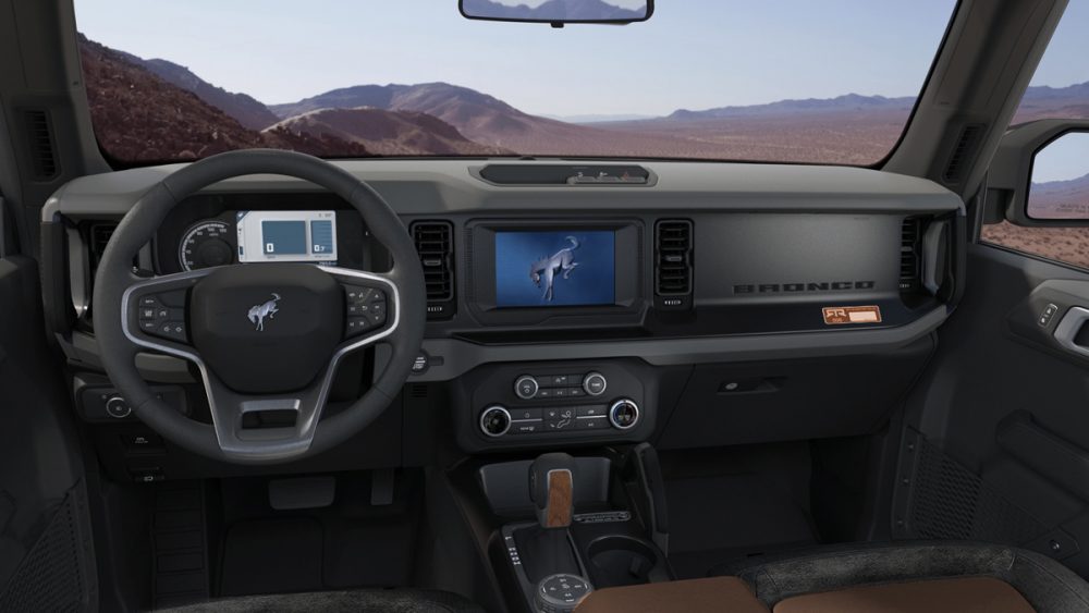 2021 Ford Bronco RTR dashboard view