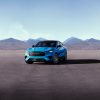 2021 Ford Mustang Mach-E GT in Grabber Blue in the desert