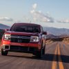 2022 Ford Maverick Lariat with 2.0-liter EcoBoost AWD in Hot Pepper Red