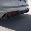Close up view of darkened quad exhaust on the 2022 Kia Stinger Scorpion Special Edition in Ceramic Silver