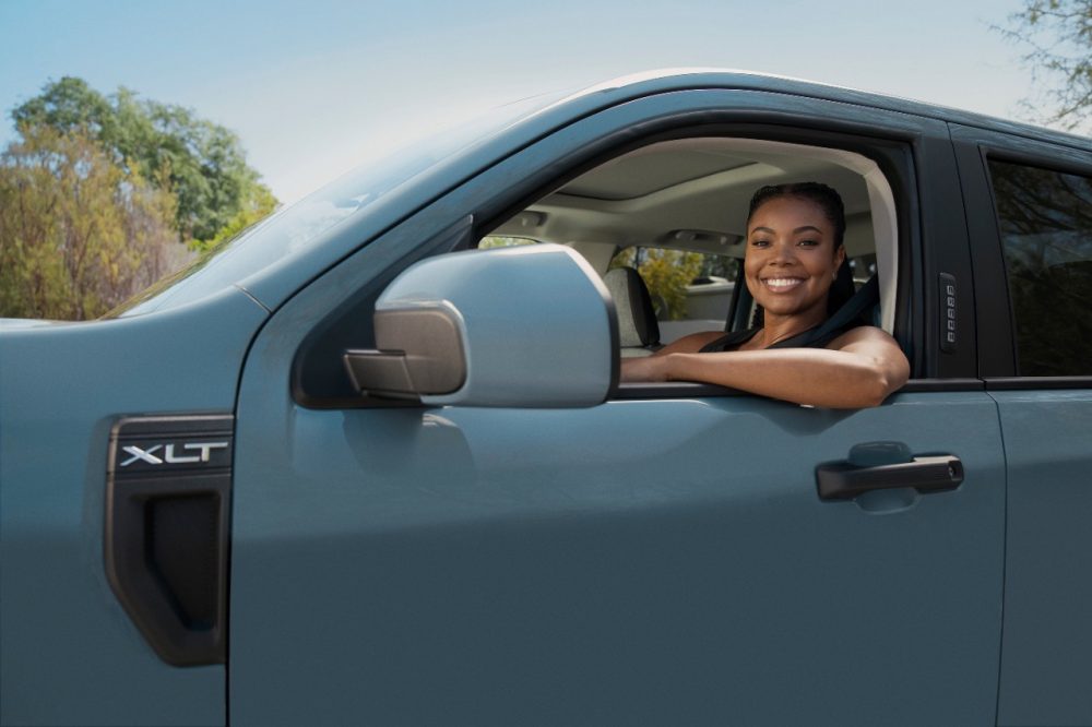 Gabrille Union in a 2022 Ford Maverick XLT