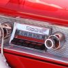 Old Historic Classic Car Radio in a red Chevrolet