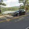 Overhead front side view of 2022 Buick Encore driving down road