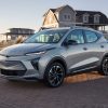 2022 Chevrolet Bolt EUV in front of a house