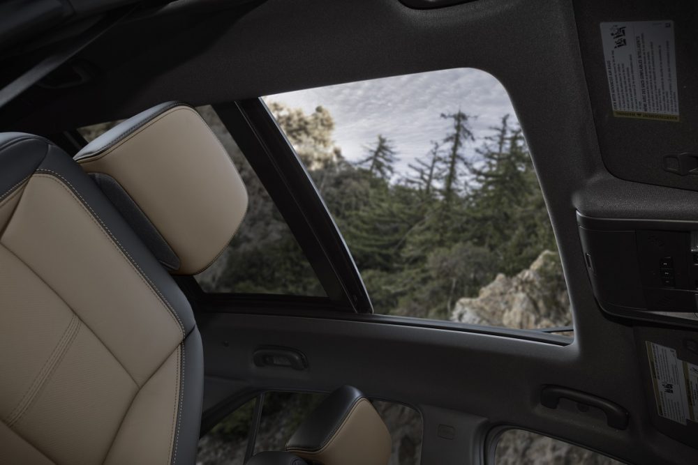 2022 Chevrolet Equinox Premier moonroof seen from interior