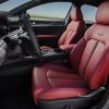 Red leather front seats of the 2022 Kia K5 GT-Line