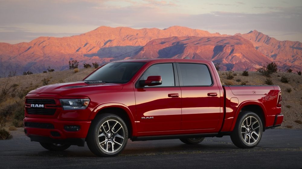 The 2022 Ram 1500 Laramie G/T in front of mountains