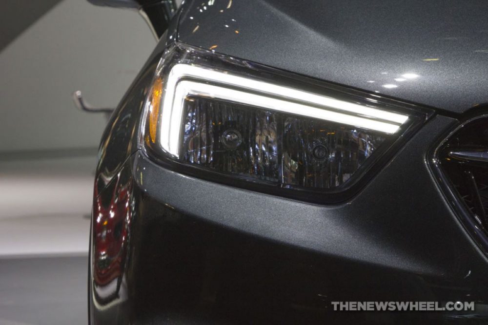 Close up shot of headlight of 2017 Buick Encore