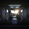 Interior photo of the 2021 Volkswagen Atlas Cross Sport GT concept from behind the back seats