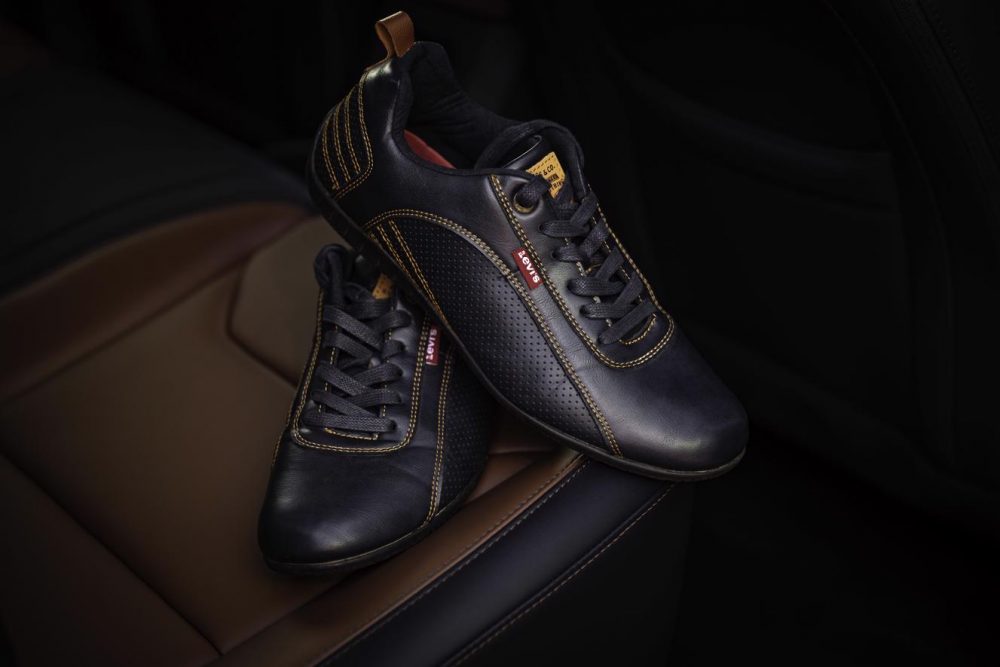 2022 Ford Maverick Lariat interior with inspiration Levi's shoes