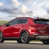 Rear view of a red 2022 kia Sportage parked on pavement