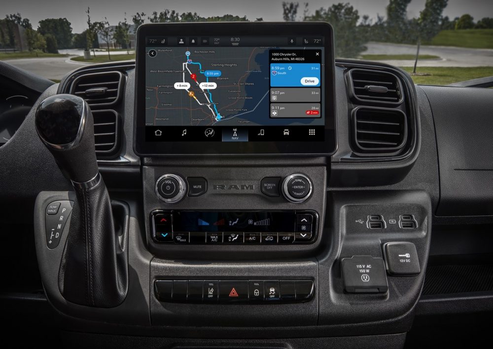 The 2022 Ram ProMaster's Uconnect 5 system