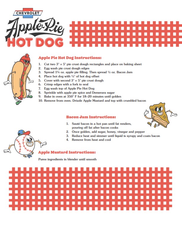 Recipe for Chevrolet and Guy Fieri Apple Pie Hot Dog