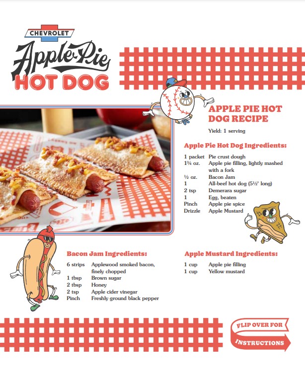 Recipe for Chevrolet and Guy Fieri Apple Pie Hot Dog