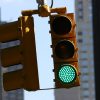 Green traffic light in New York City