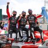 No. 7 Toyota Drivers Celebrate 2021 Le Mans