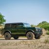 2022 Ford Bronco four-door in Eruption Green in the dessert