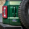 2022 Ford Bronco four-door in Eruption Green rear latch