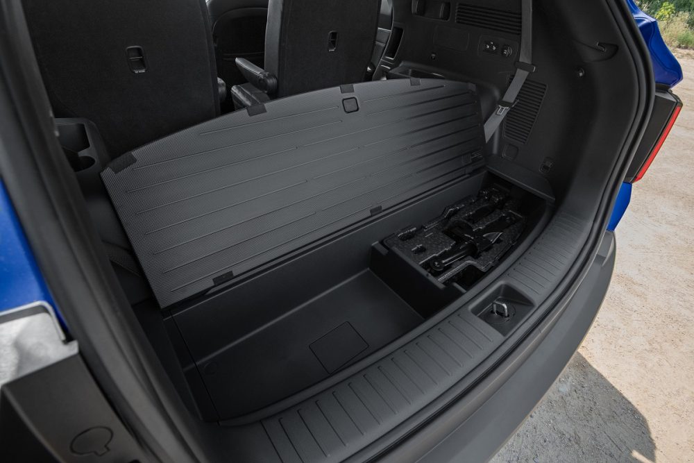 Cargo area underfloor storage in the 2022 Kia Sorento