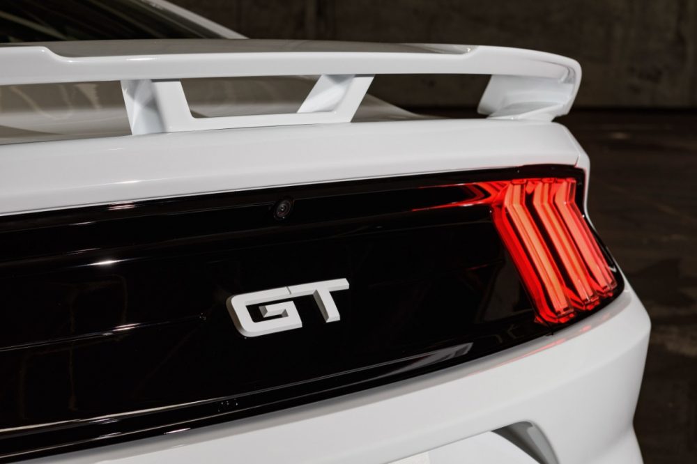 2022 Mustang Coupe Ice White Appearance Package GT emblem 2022 Mustang Coupe Ice White Appearance Package