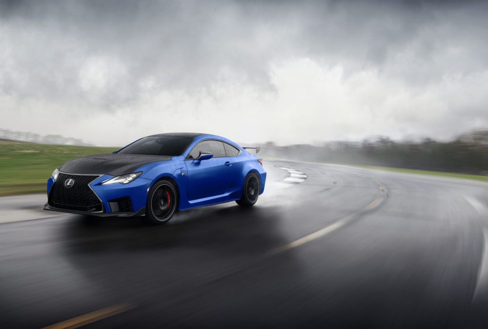 2022 Lexus RC F Fuji Speedway Edition racing down a track