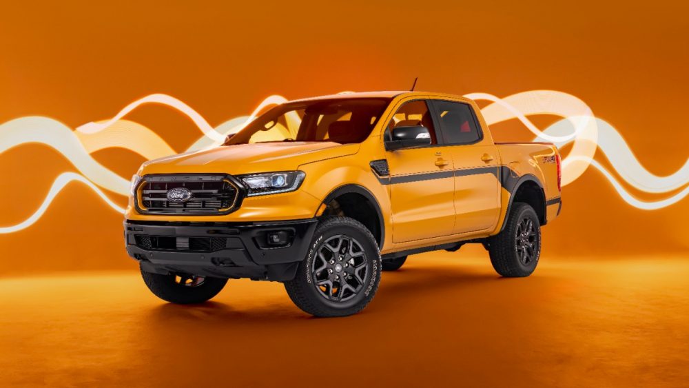 2022 Ranger Splash Package on a Cyber Orange Lariat CrewCab with optional FX4 Package