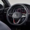 Close up of the 2022 Volkswagen Jetta GLI steering wheel