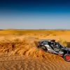 The Audi RS Q e-tron rally car traverses the Moroccan desert