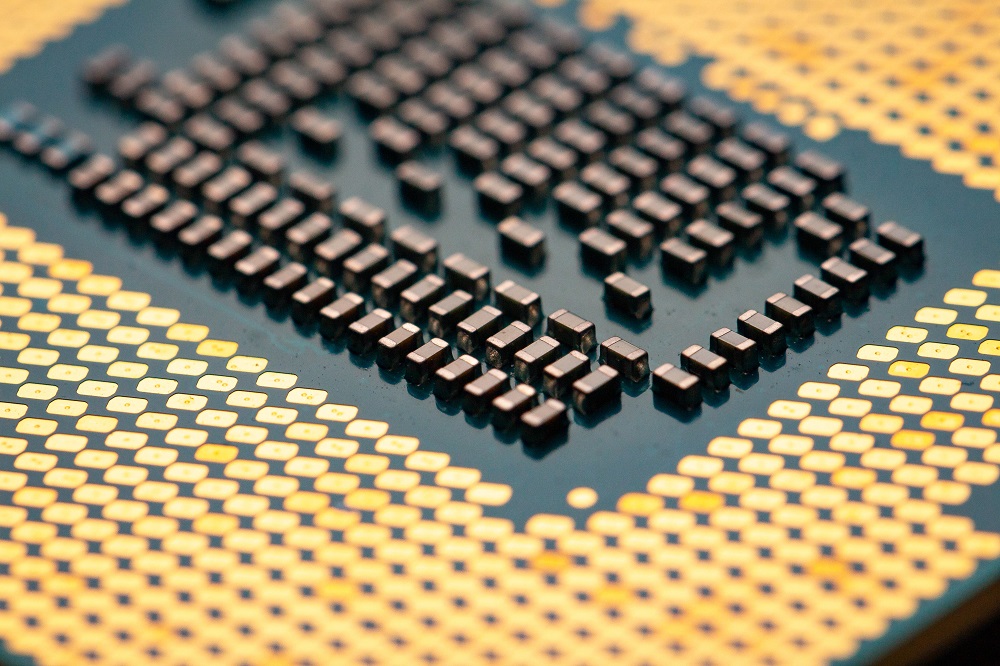 Close-up of computer CPU