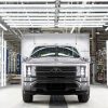 A near-complete pre-production 2022 Ford F-150 Lighting at the Ford Rouge Electric Vehicle Center