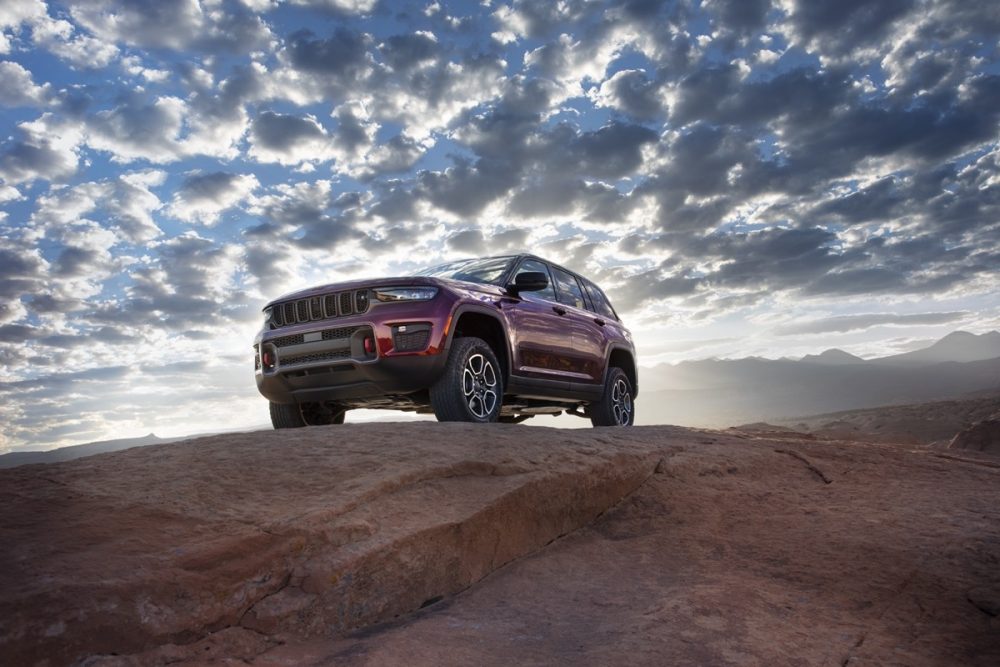 The 2022 Jeep Grand Cherokee Trailhawk off the road