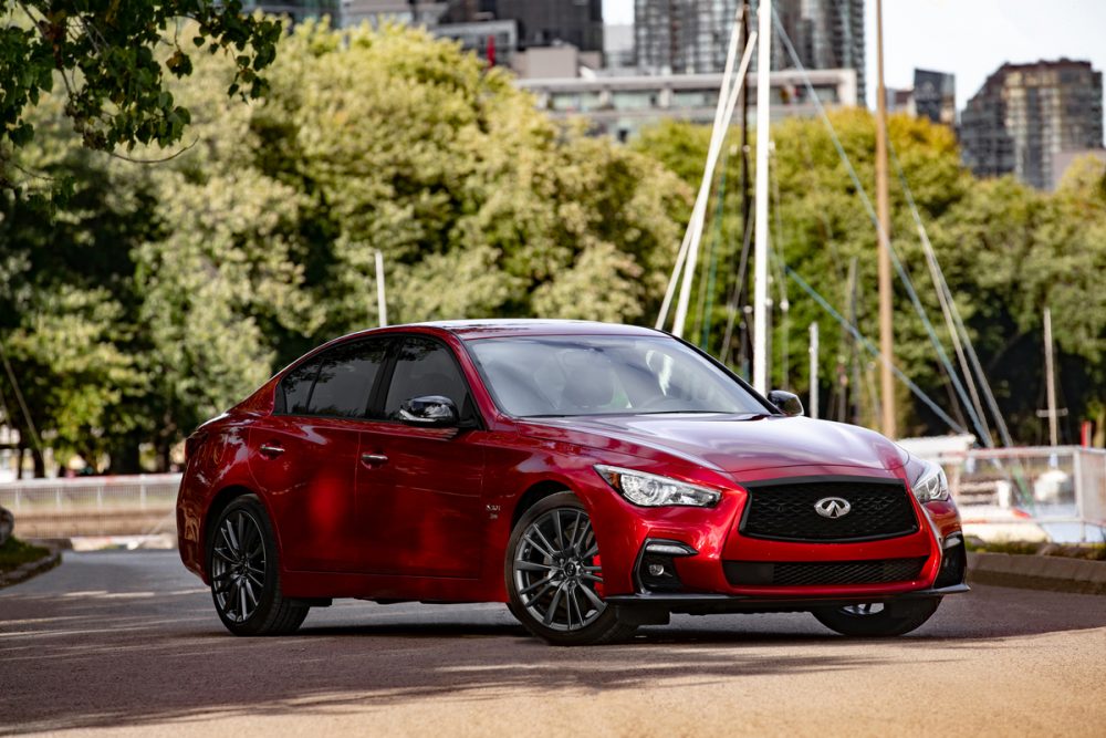 Red 2022 Infiniti Q50