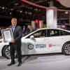 Bob Carter holds Toyota Mirai Guinness World Record certification