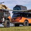 Ford Expedition Timberline Off-Grid concept rear with loaded trailer