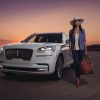 Lincoln Aviator Shinola Concept and woman with Shinola duffle bag