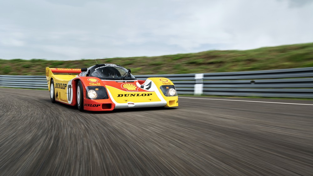 Restored Porsche 962 C on the track 03