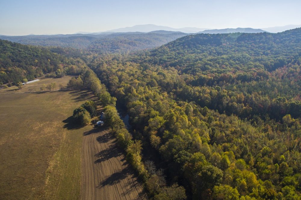 Aerial view of Cherokee National Forest