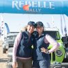 Nena Barlow and Teralin Petereit at the finish line with their Wrangler Rubicon 4xe