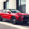 A red 2022 Chevrolet Blazer RS