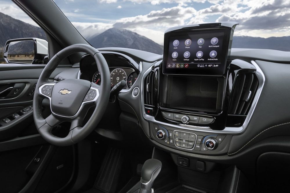 2022 Chevrolet Traverse High Country sliding touch screen and hidden storage