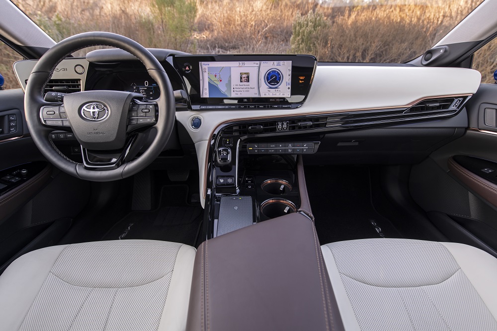 2022 Toyota Mirai Limited in Hydro Blue (cockpit)