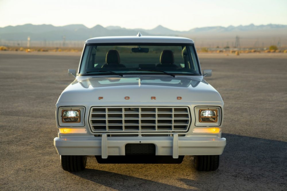 All-electric Ford F-100 Eluminator concept truck front grille