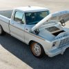 All-electric Ford F-100 Eluminator concept truck right top down with hood up